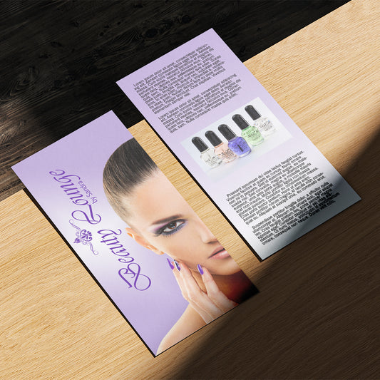 Zwei Flyer vorne und hinten von "Beauty Lounge"