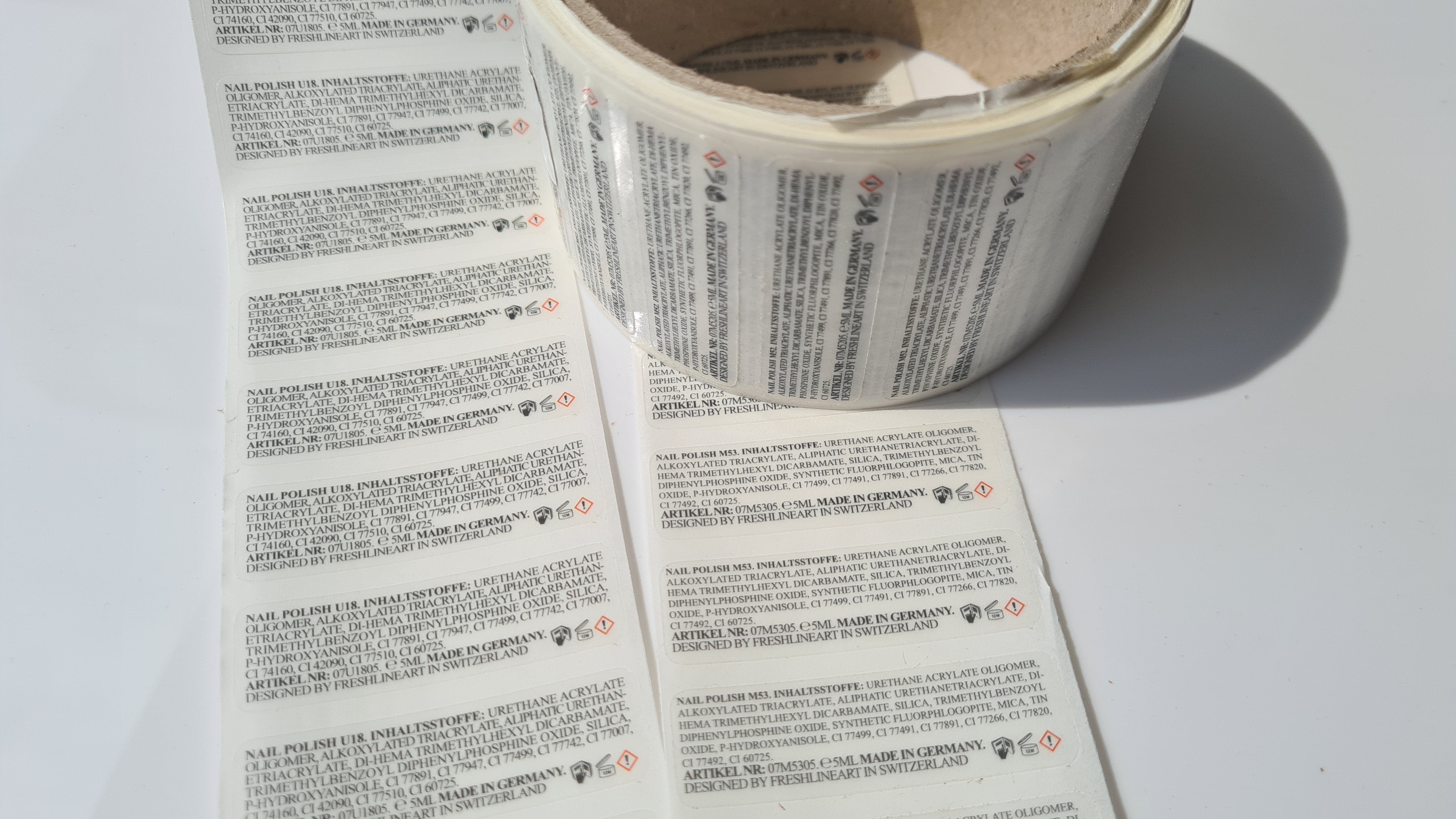 Gel-Tiegel Labels für 