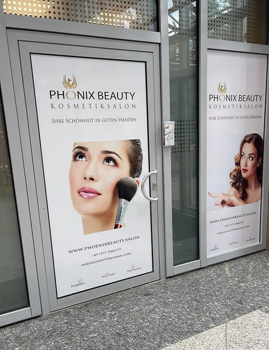 Schaufensterfolierung für "Phönix Beauty"