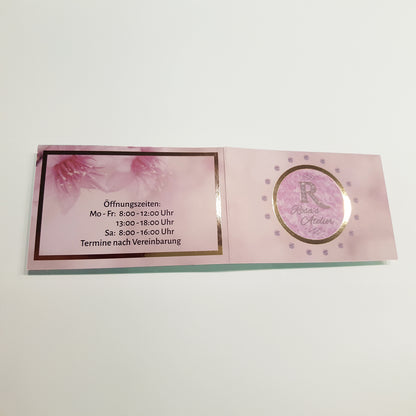 Klappkarten mit Goldfolierung von "Rosas Atelier"